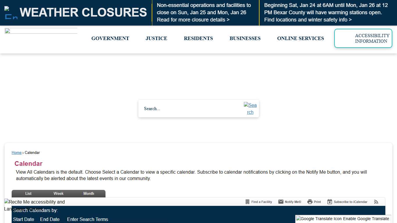 Calendar • BID Alert! Event 1048 - Bexar County Inmate Comm